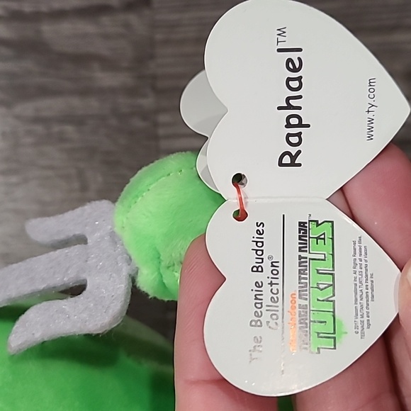 Ty Teenage Mutant Ninja Turtles Raphael Plush 10" - Picture 5 of 6